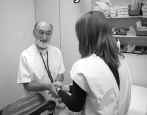 Dr. Henry Morgentaler comforts patients just before their abortions.